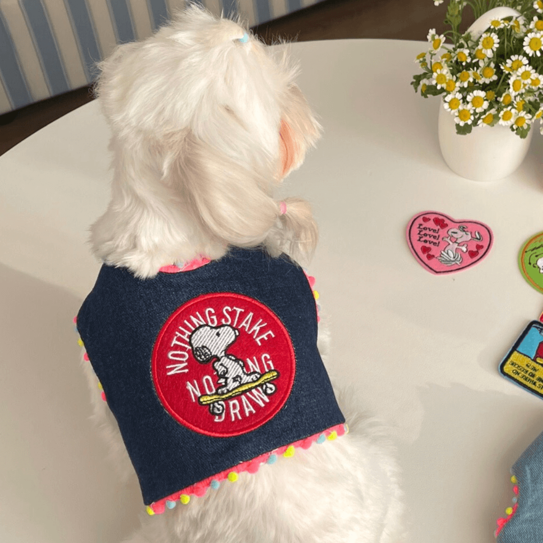 Snoopy Denim Pet Harness