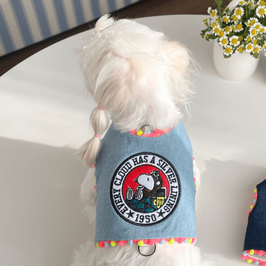Snoopy Denim Pet Harness