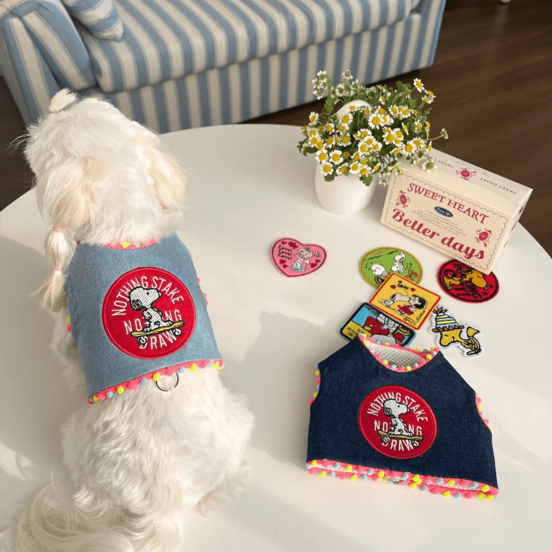 Snoopy Denim Pet Harness
