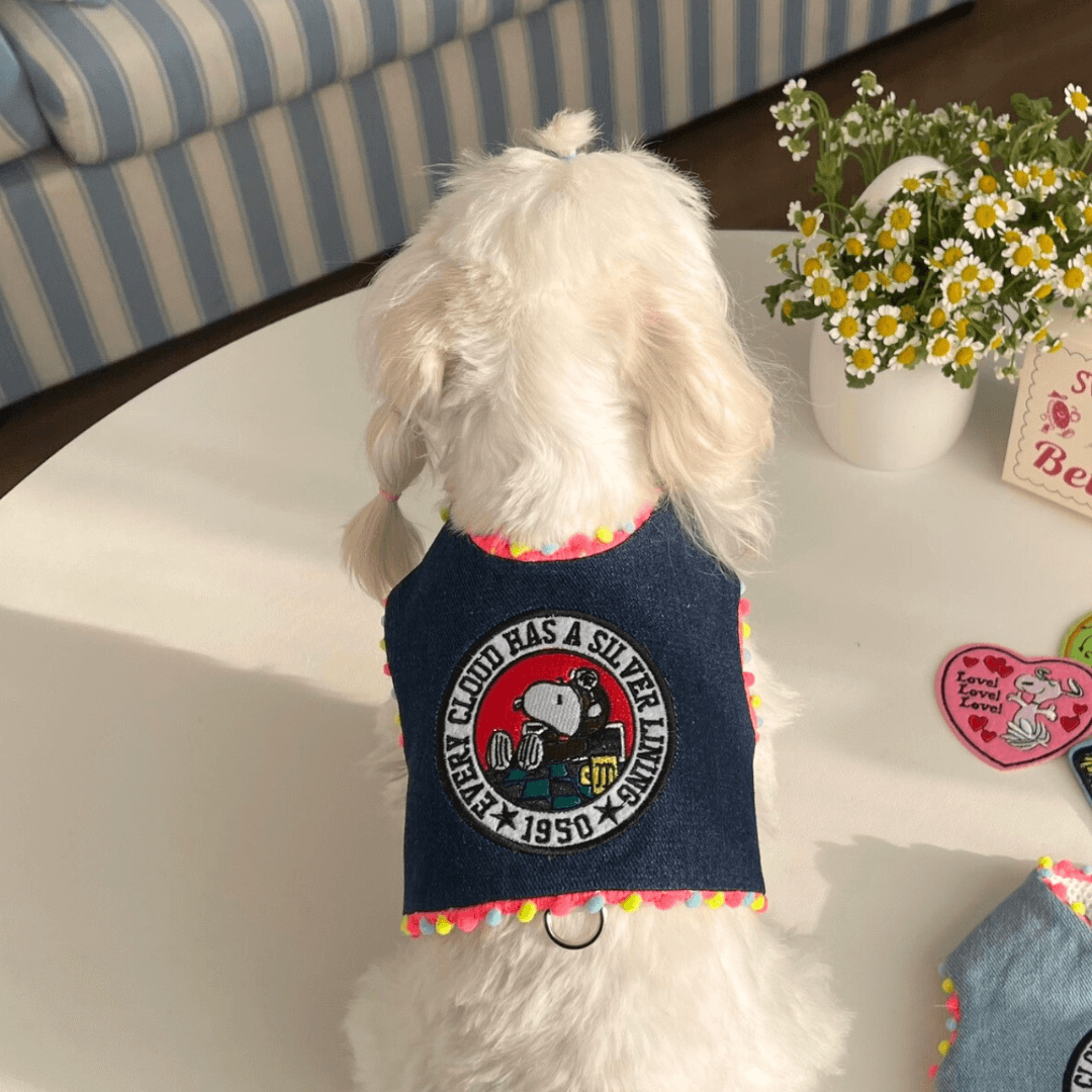 Snoopy Denim Pet Harness