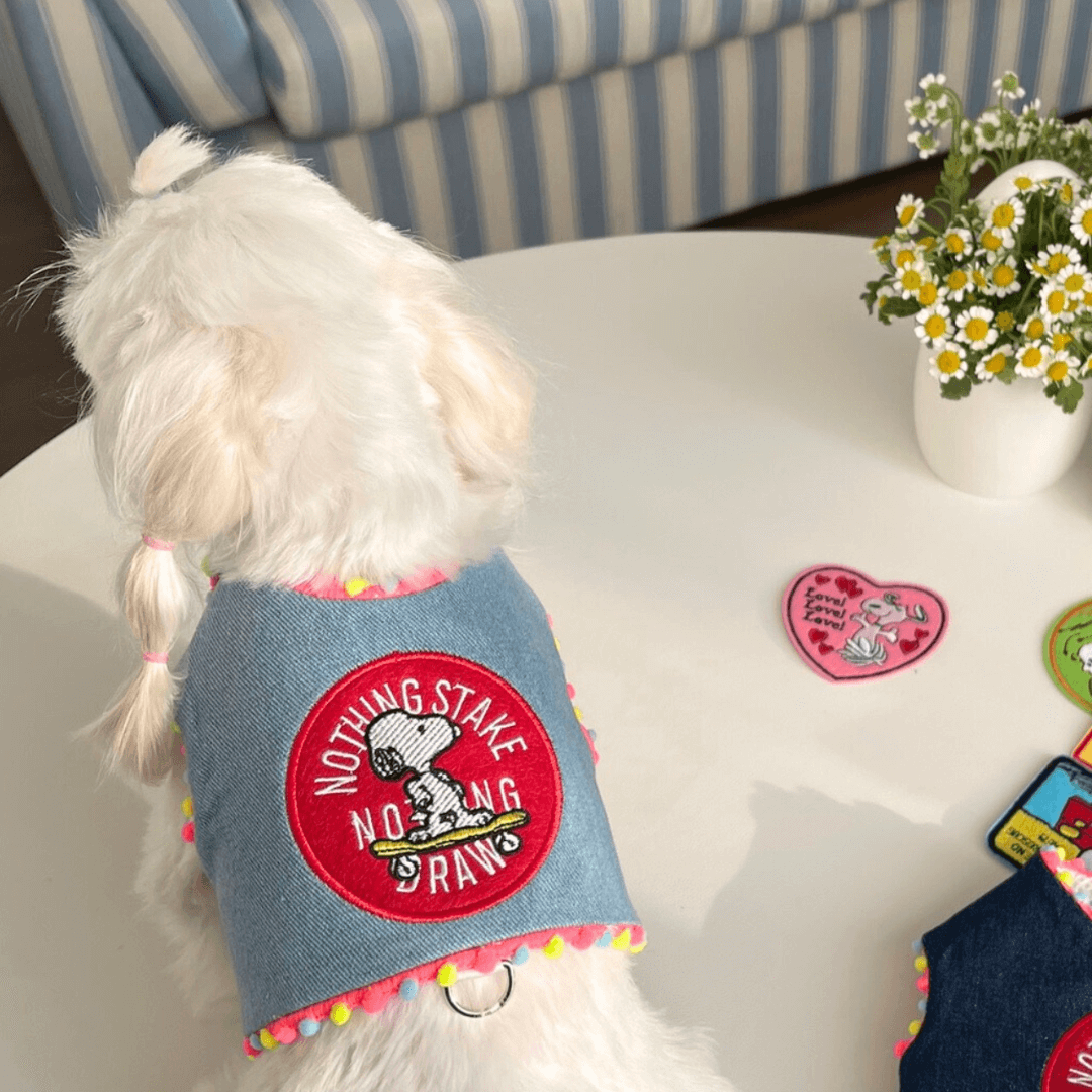 Snoopy Denim Pet Harness