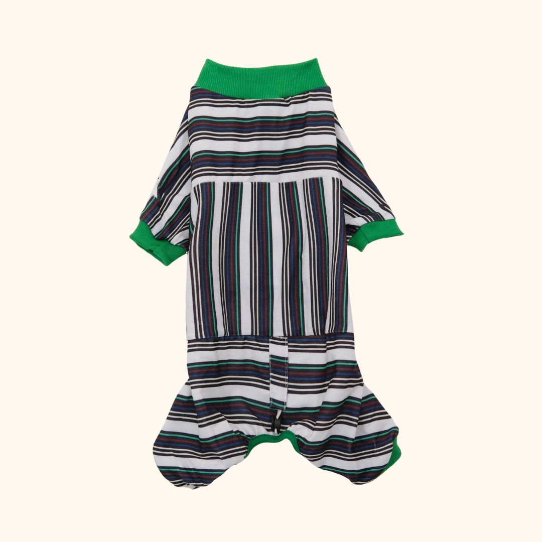 Striped Colorblock Pet Jumpsuit