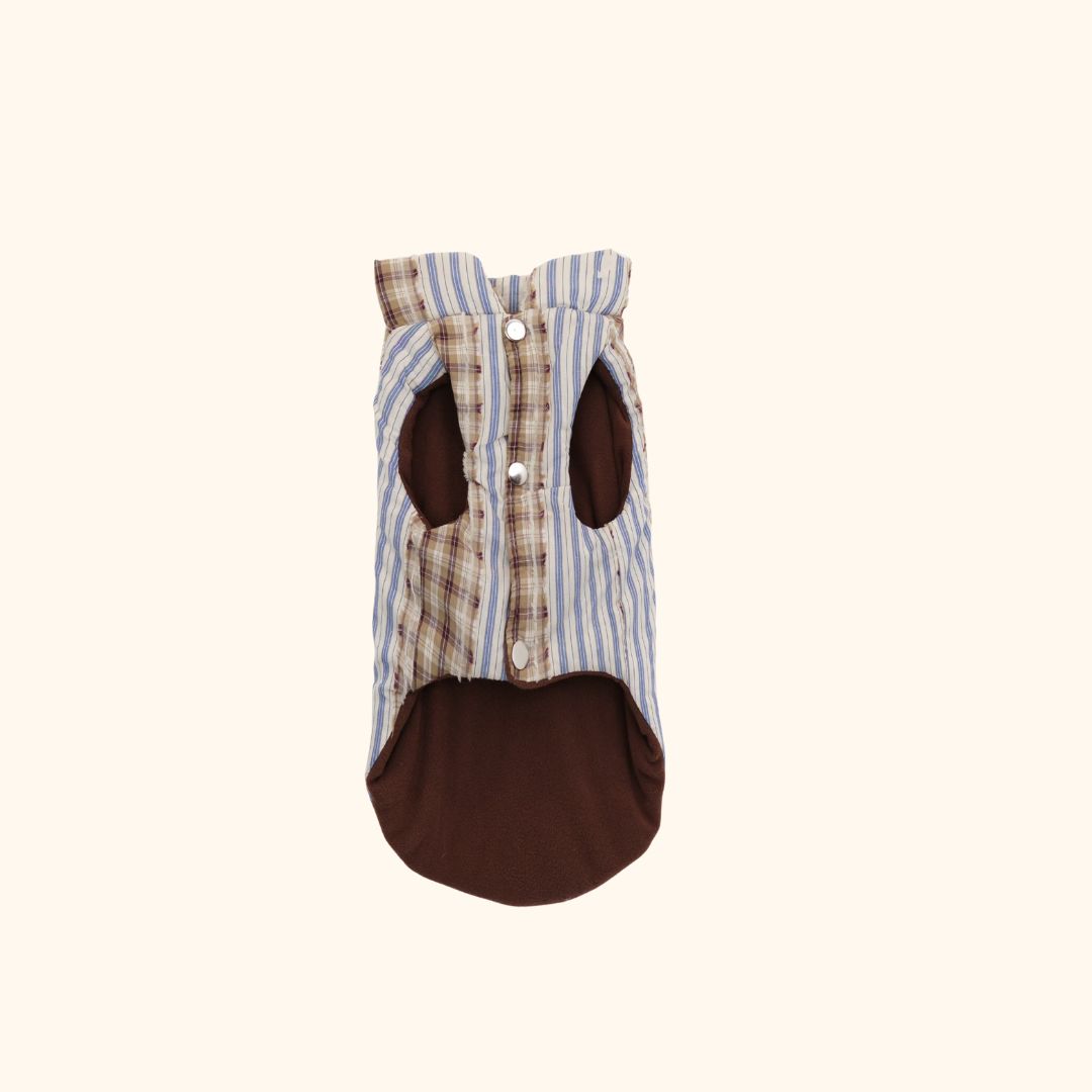 Cozy Striped Winter Dog Jacket