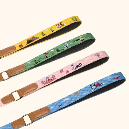 Adventure Series Embroidered Pet Collar & Leash Set