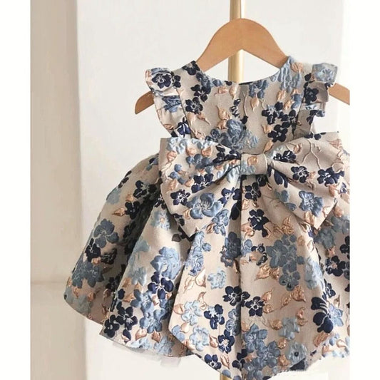 Bloom Pet Dress-Embroidered Elegance