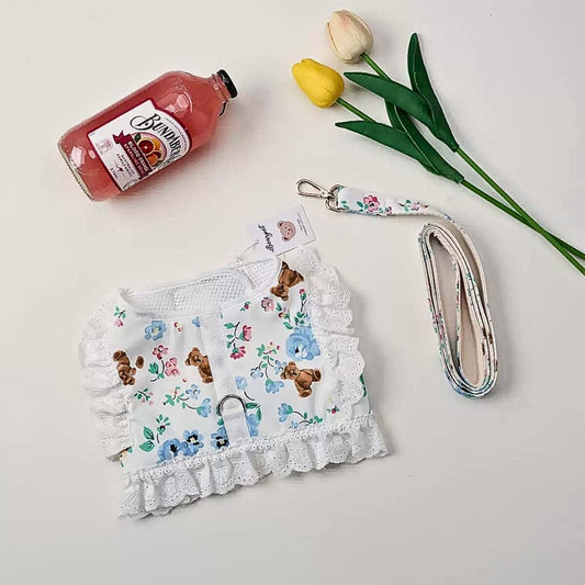 Teddy Lace Cotton Harness Set