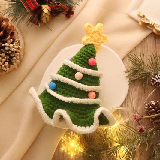 Hand-Knitted Christmas Pet Hat(Only One Size)