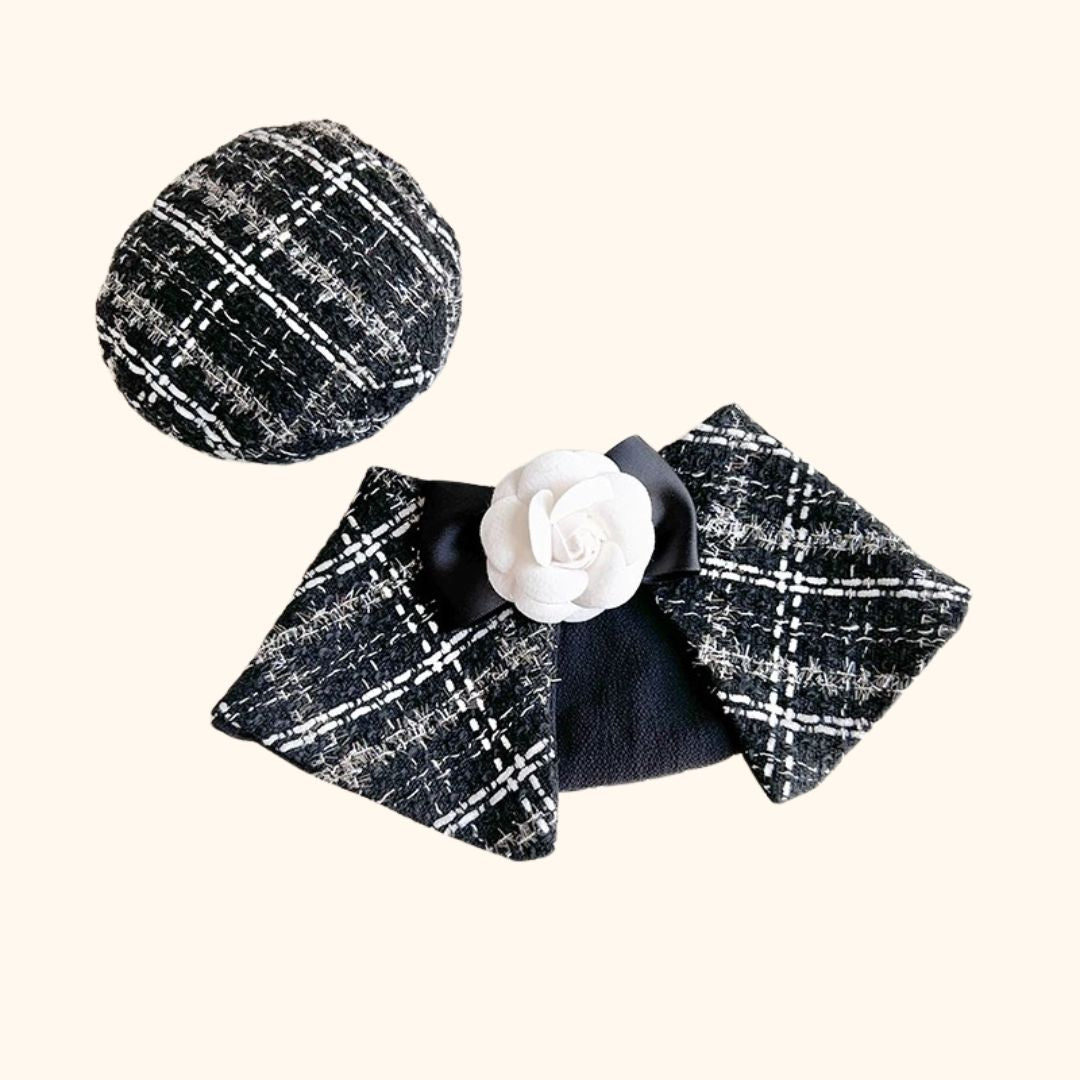Pet Tweed Bib & Hat