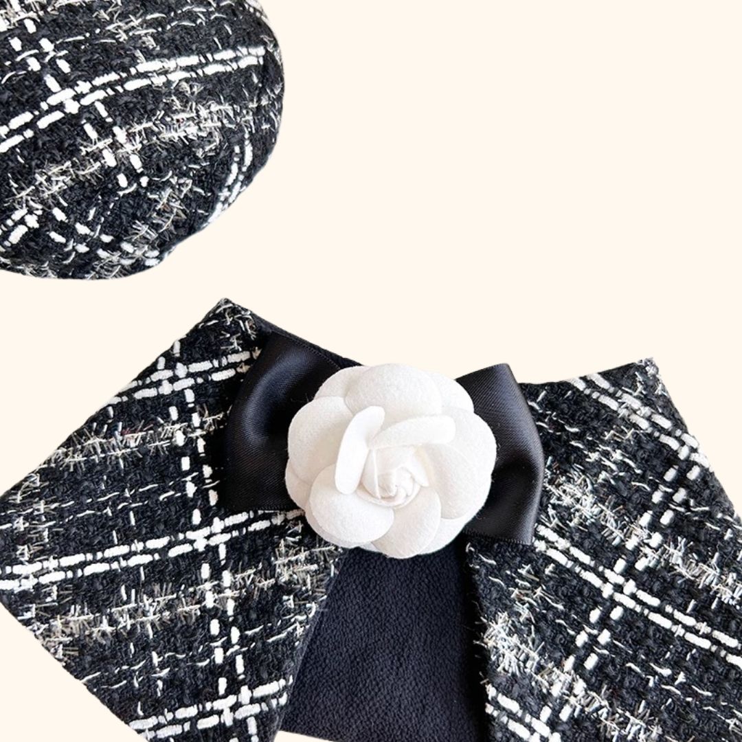 Pet Tweed Bib & Hat