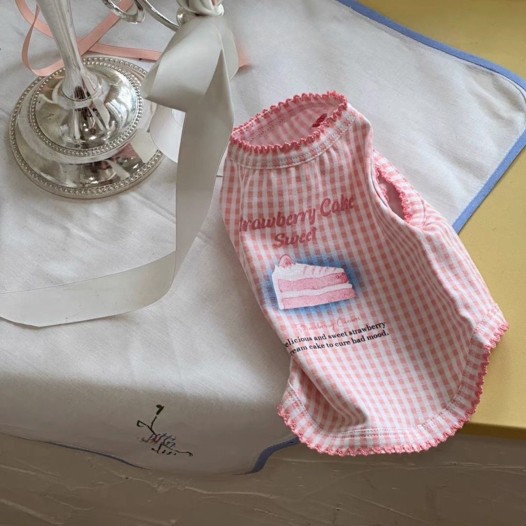 Strawberry Cake Pup Vest