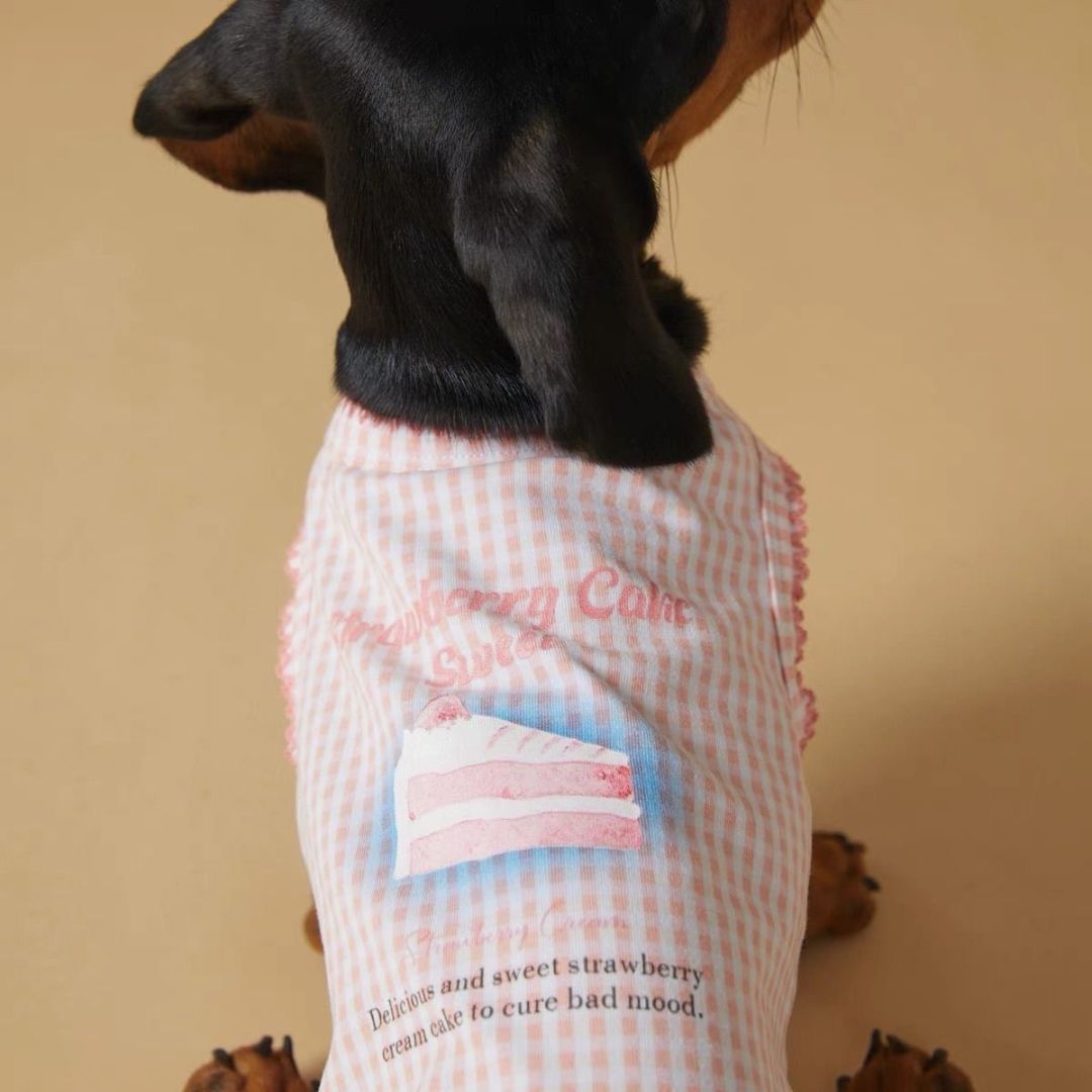 Strawberry Cake Pup Vest