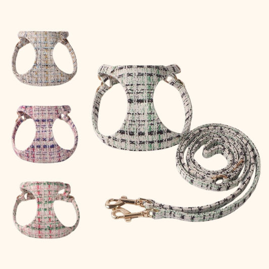 Striped Suede Velvet Harness