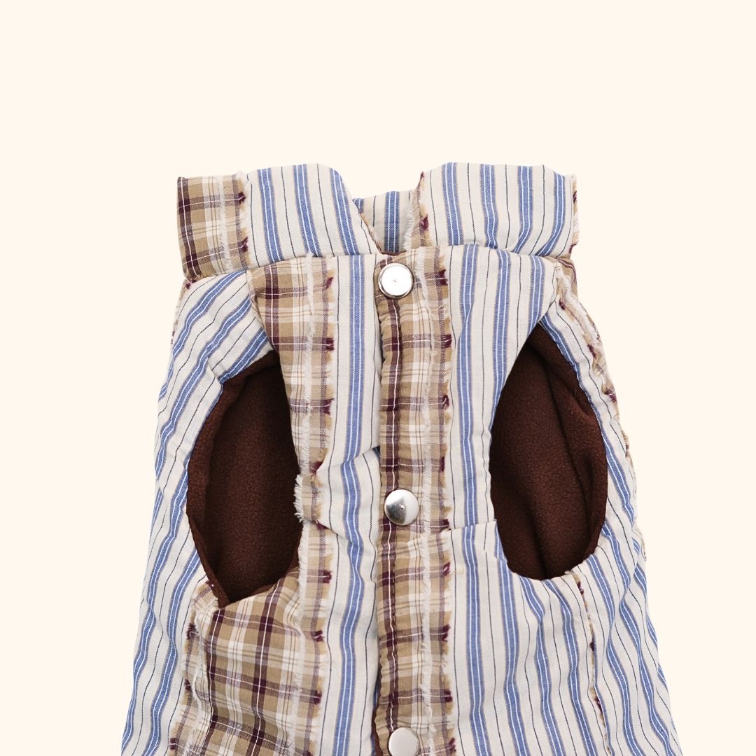 Cozy Striped Winter Dog Jacket